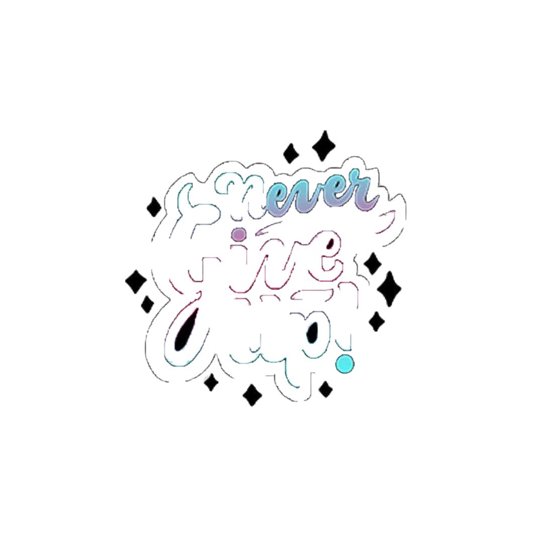 Never give up Sticker
